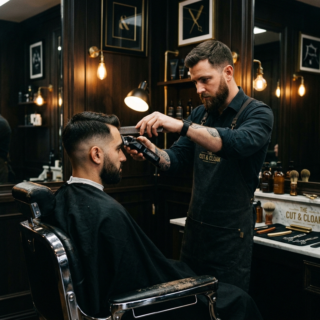Professional fade cut — placeholder, replace with real photo